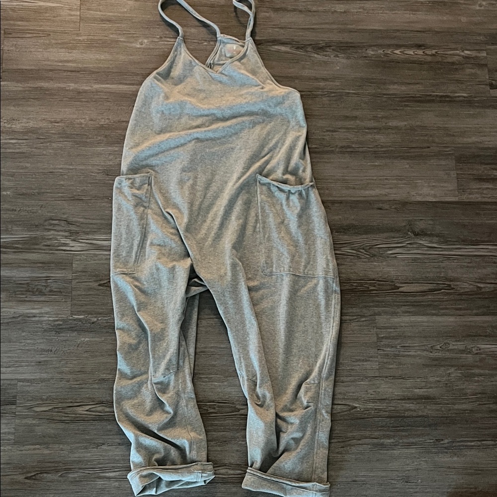 Free People Hot Shot Gray Women's Jumpsuit